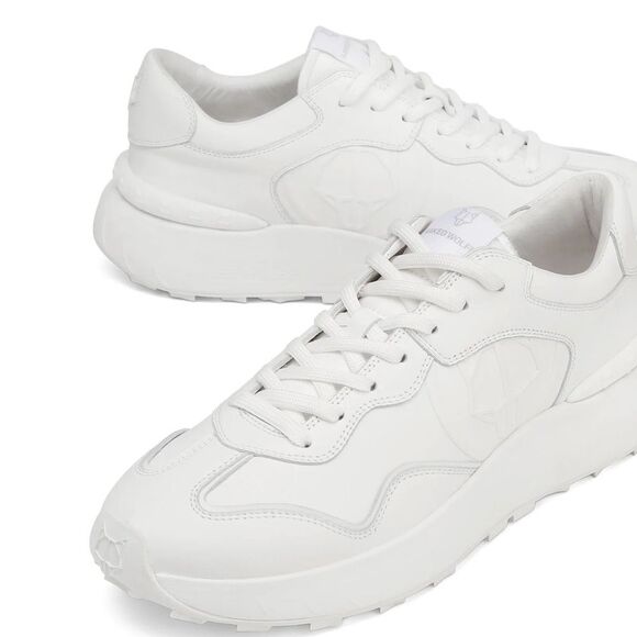 Naked Wolfe Drought Triple White Sneaker Shoe Leather Men’s Size 11 - Picture 5 of 6